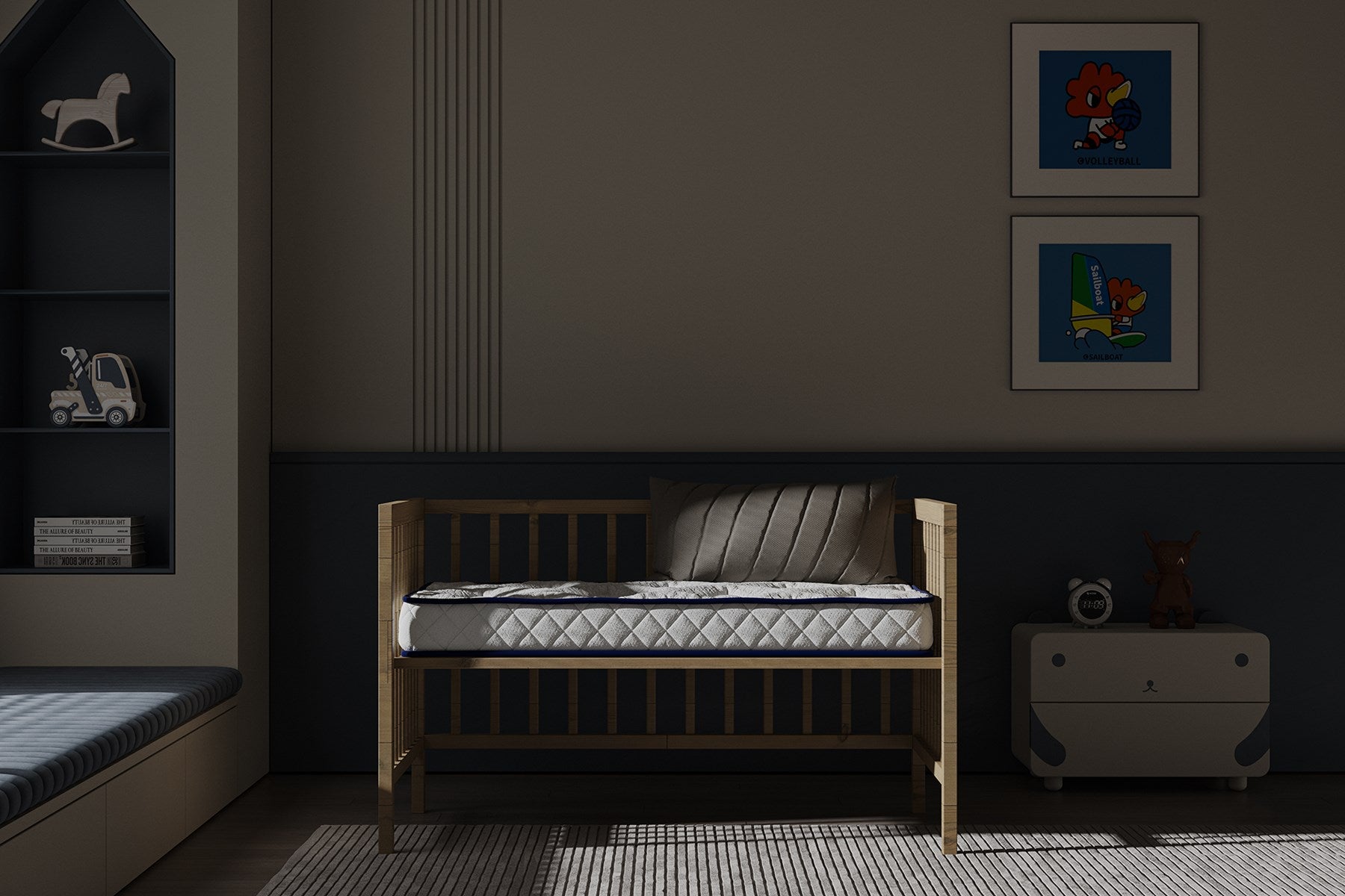 Argimo Bliss 10 cm Sünger Bebek Beşik Park Yatağı