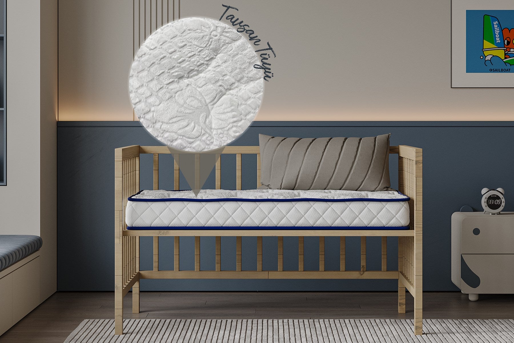 Argimo Bliss 10 cm Sünger Bebek Beşik Park Yatağı