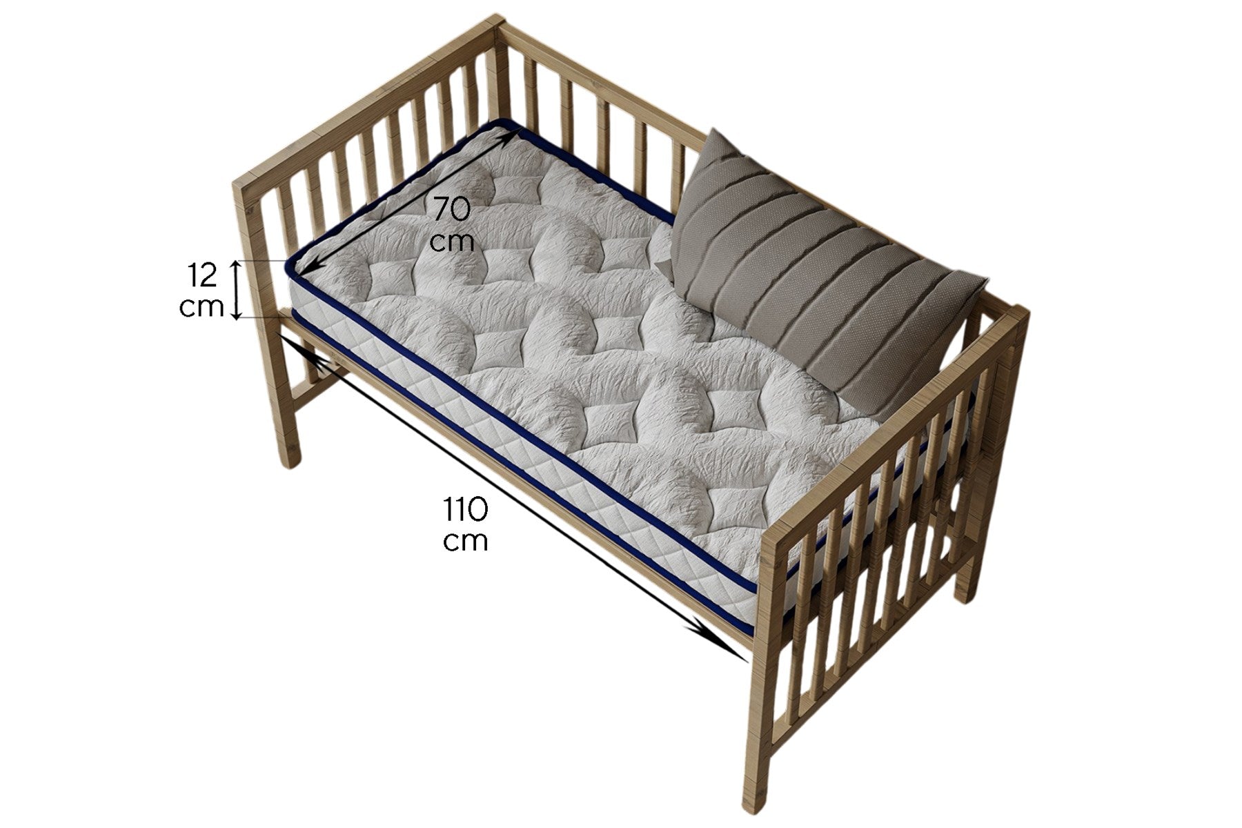 Argimo Bliss 10 cm Sünger Bebek Beşik Park Yatağı