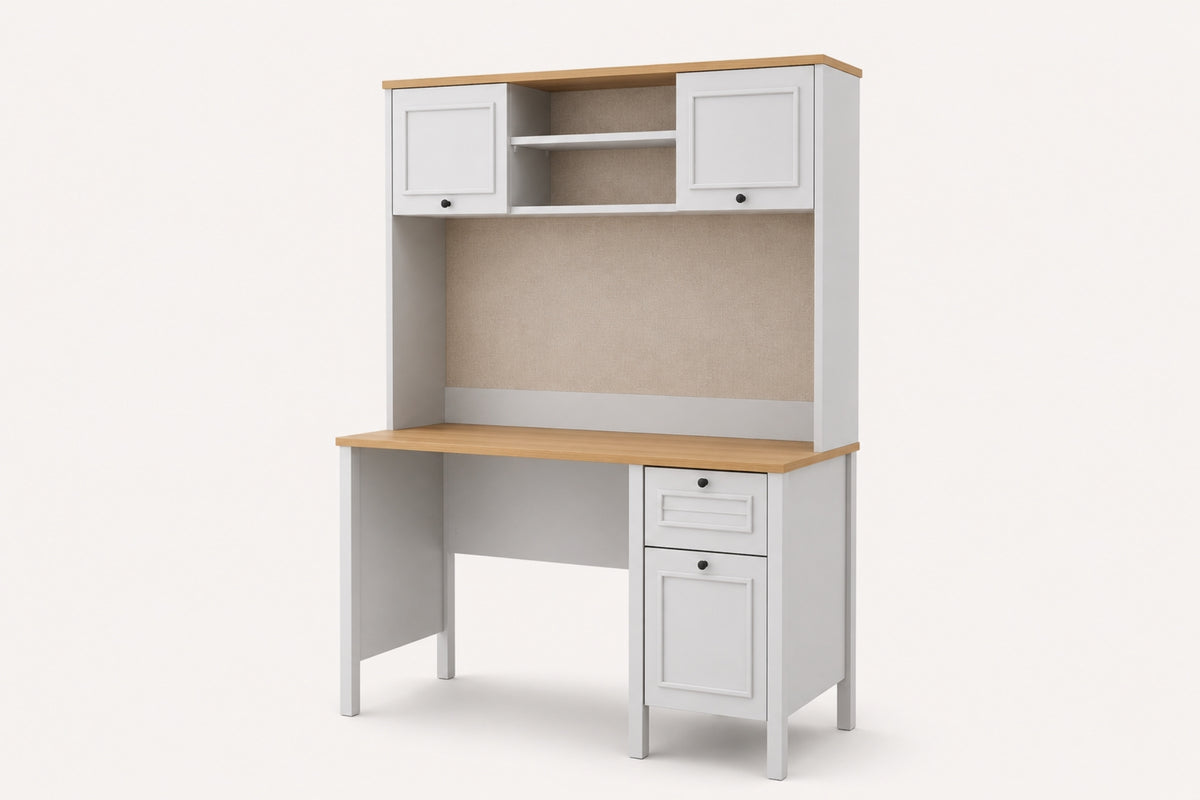 Argimo Talia Raflı Çalışma Masası 65x121x185 cm Açık Gri