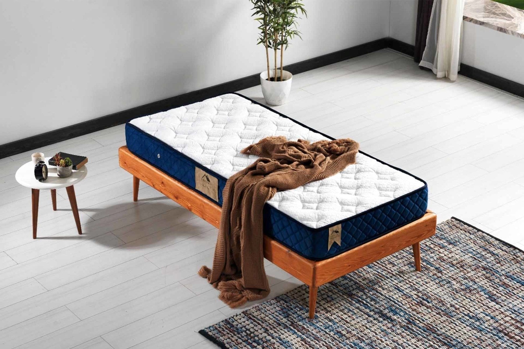 Argimo Tek Kişilik Kuş Tüy Örme Kumaşlı Sünger Yatak