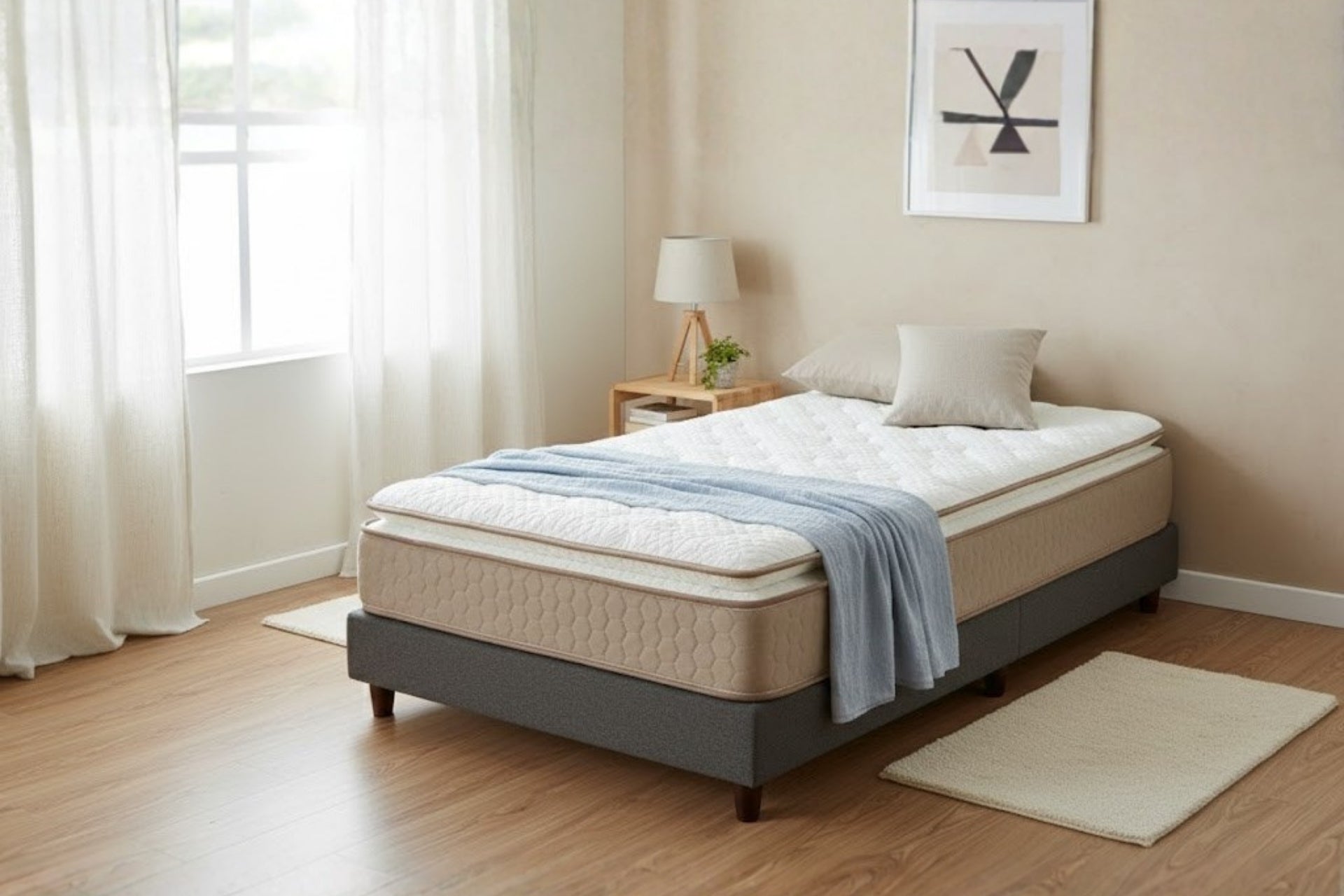 Argimo Mocha Tek Kişilik Pedli Paket Yaylı Yatak 30 cm