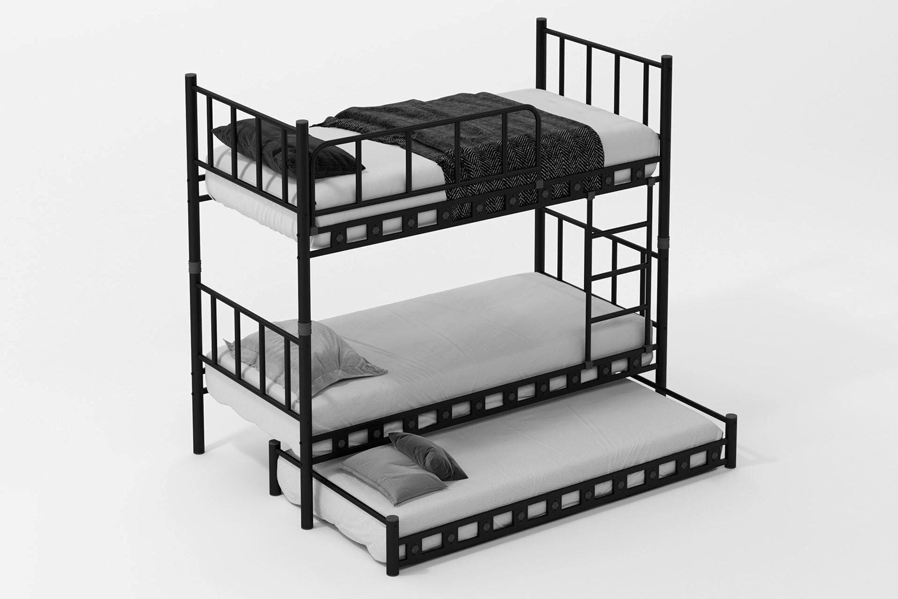 Argimo Zambak Yavrulu Genç Çocuk Odası Metal Ranza ve Karyola