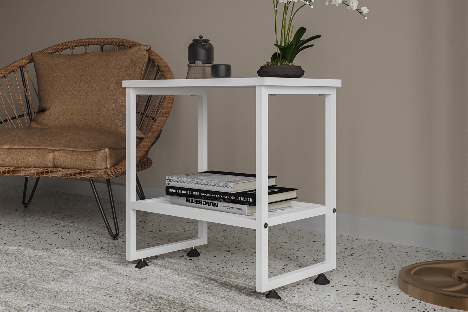 Argimo Legno Metal Baş Ucu Komodin