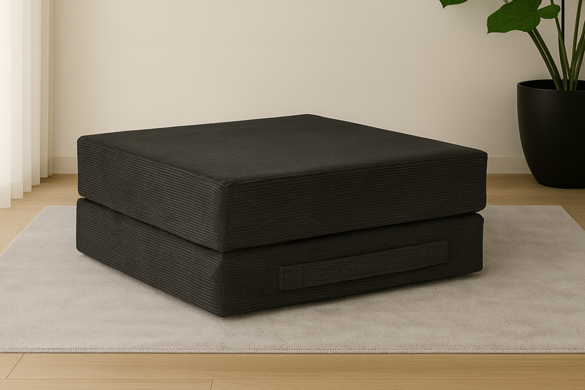 Argimo Luno Minder Katlanır Yatak Kadife Puf