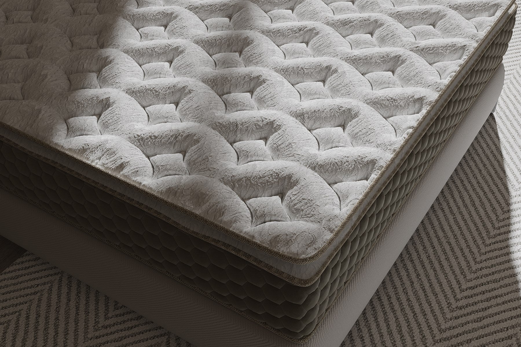 Argimo Mocha Çift Kişilik Pedli Paket Yaylı Yatak 30 cm