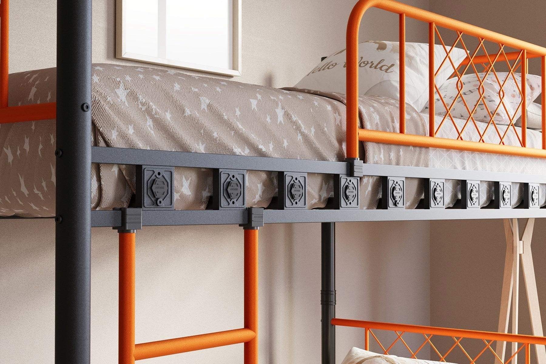 Argimo Metis Genç Çocuk Yatak Odası Metal Ranza ve Karyola