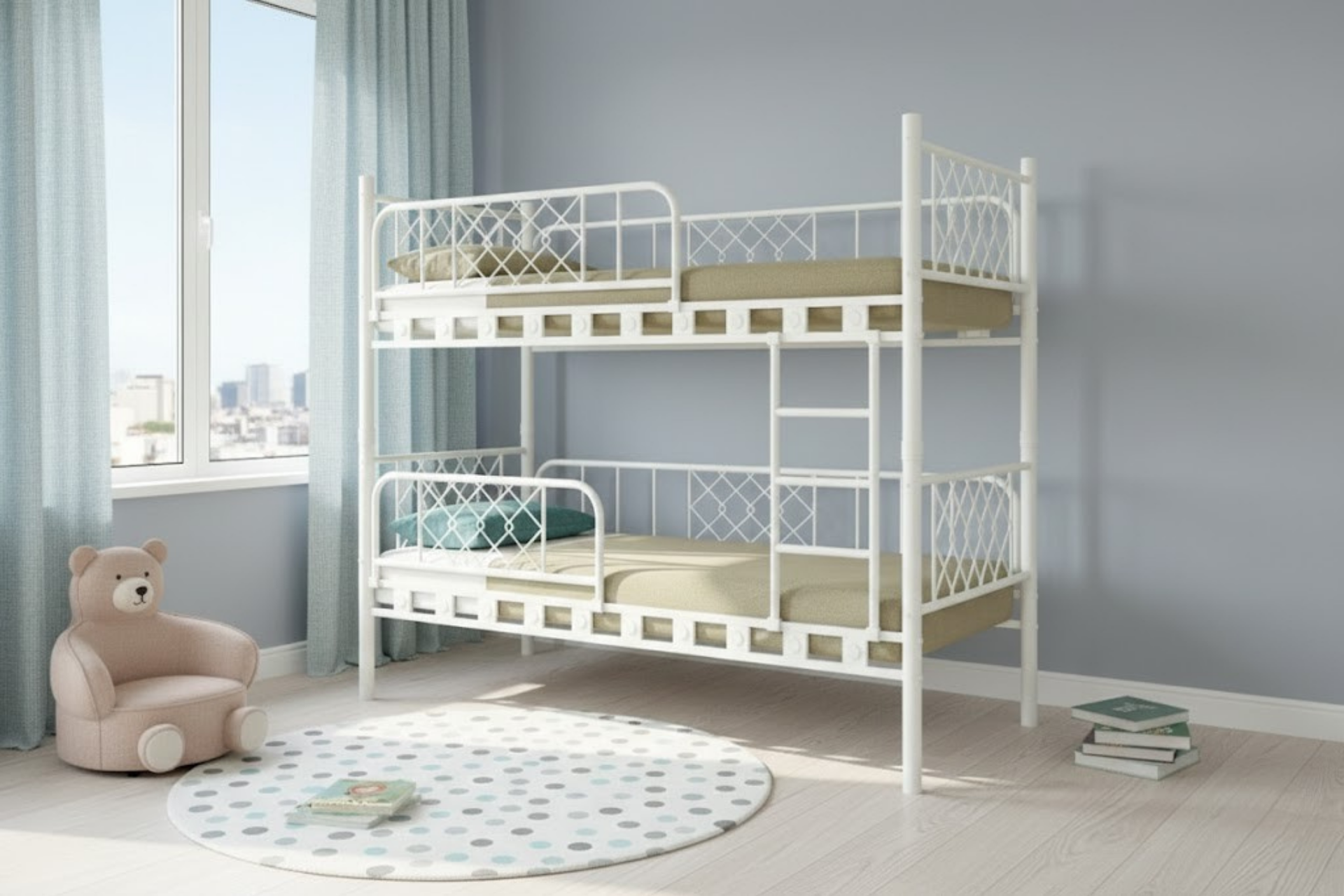 Argimo Metis Çift Katlı Ekstra Korkuluklu Güvenlikli Ranza