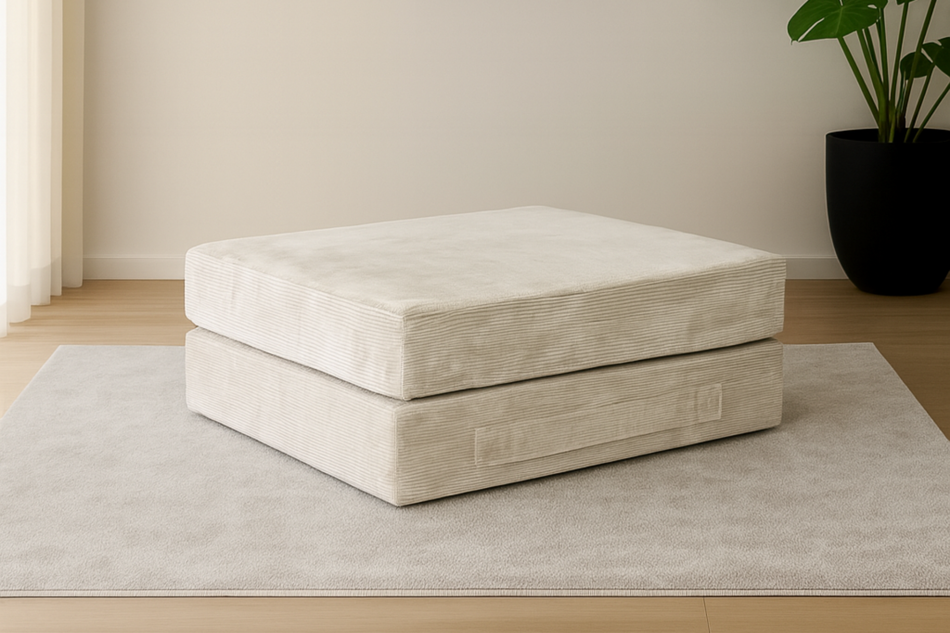 Argimo Luno Minder Katlanır Yatak Kadife Puf