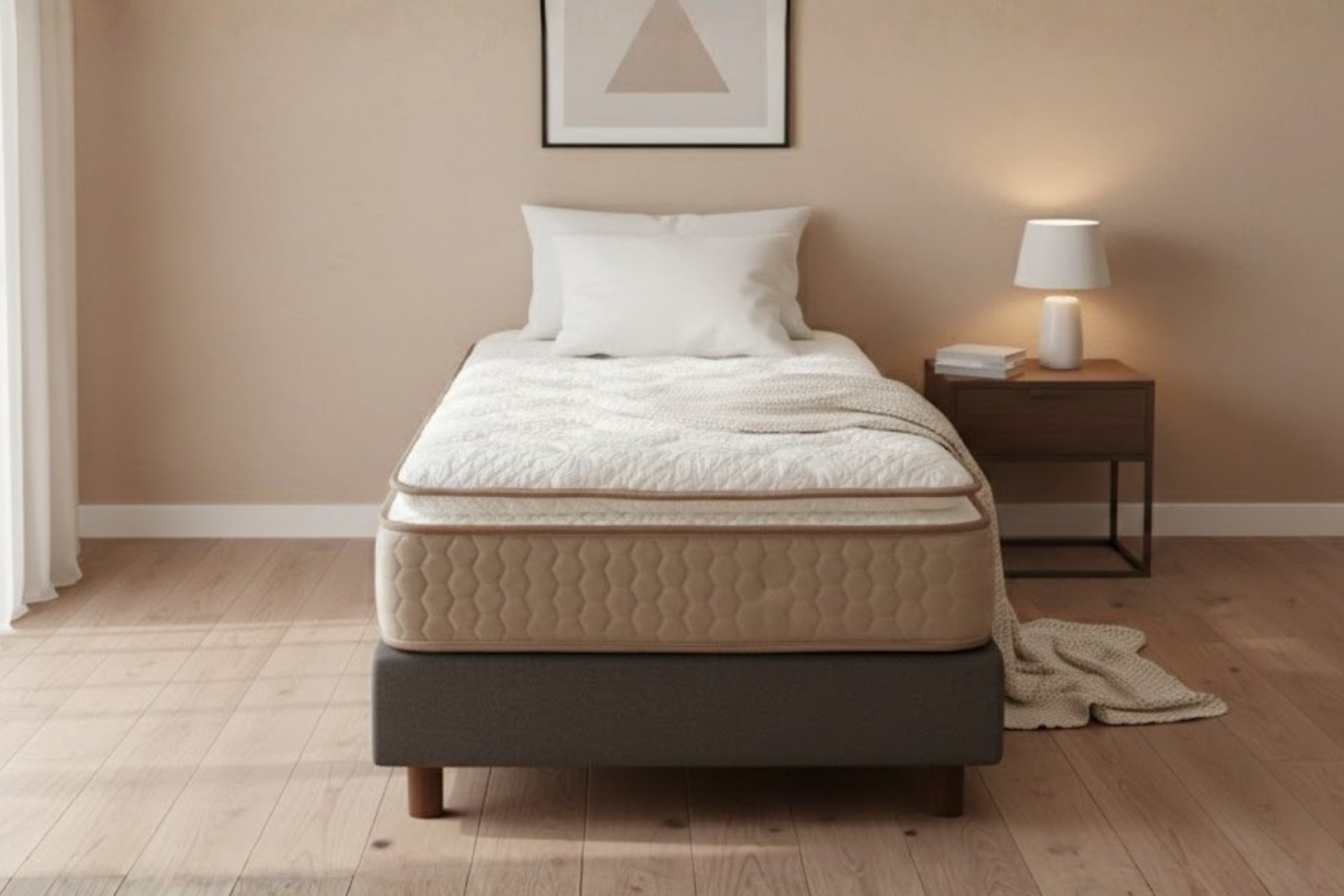 Argimo Mocha Tek Kişilik Pedli Paket Yaylı Yatak 30 cm