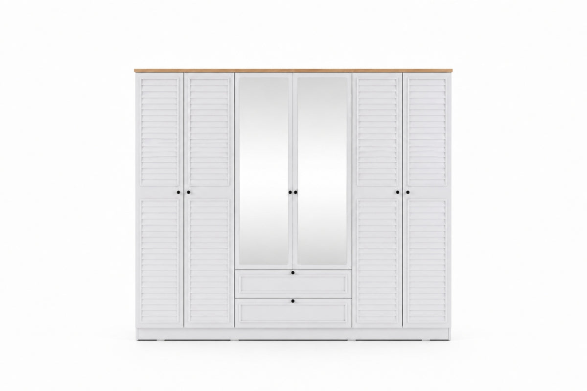 Argimo Talia 6 Kapaklı 2 Çekmeceli Dolap 52x206x210 cm