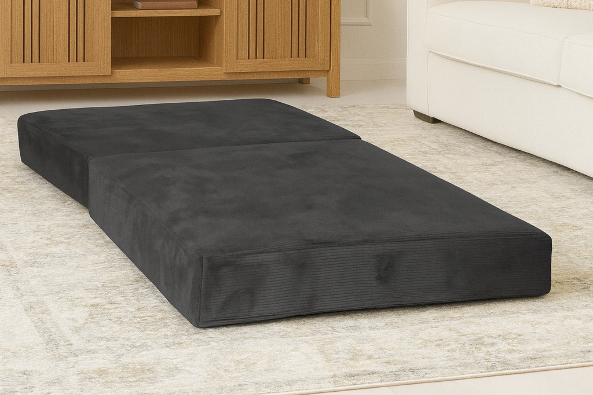 Argimo Luno Minder Katlanır Yatak Kadife Puf