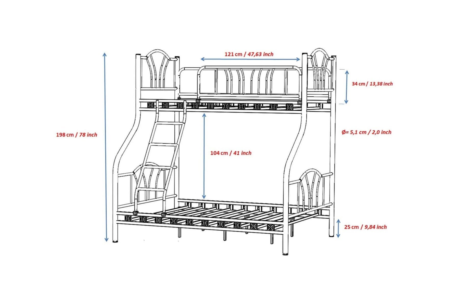 Argimo İmaj 3 Kişilik Ebeveyn 3'lü Metal Ranza