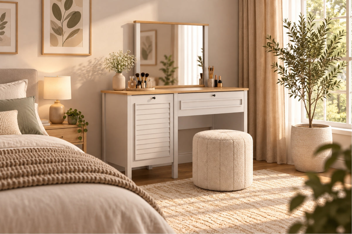 Argimo Talia Aynalı Makyaj Masası 41x120x136 cm
