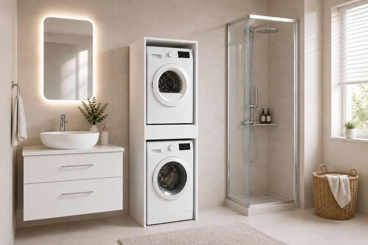Argimo Senfoni Çamaşır ve Kurutma Makinesi Dolabı Tek Çekmeceli 67x67x190