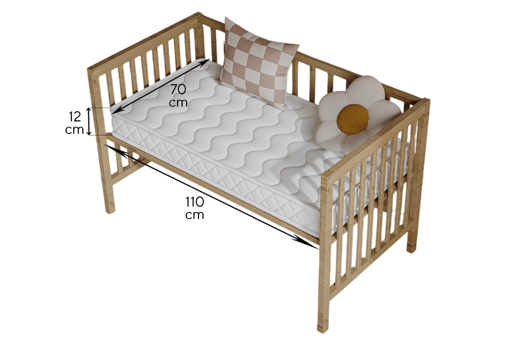 Argimo Alba 10 cm Sünger Bebek Beşik Park Yatağı