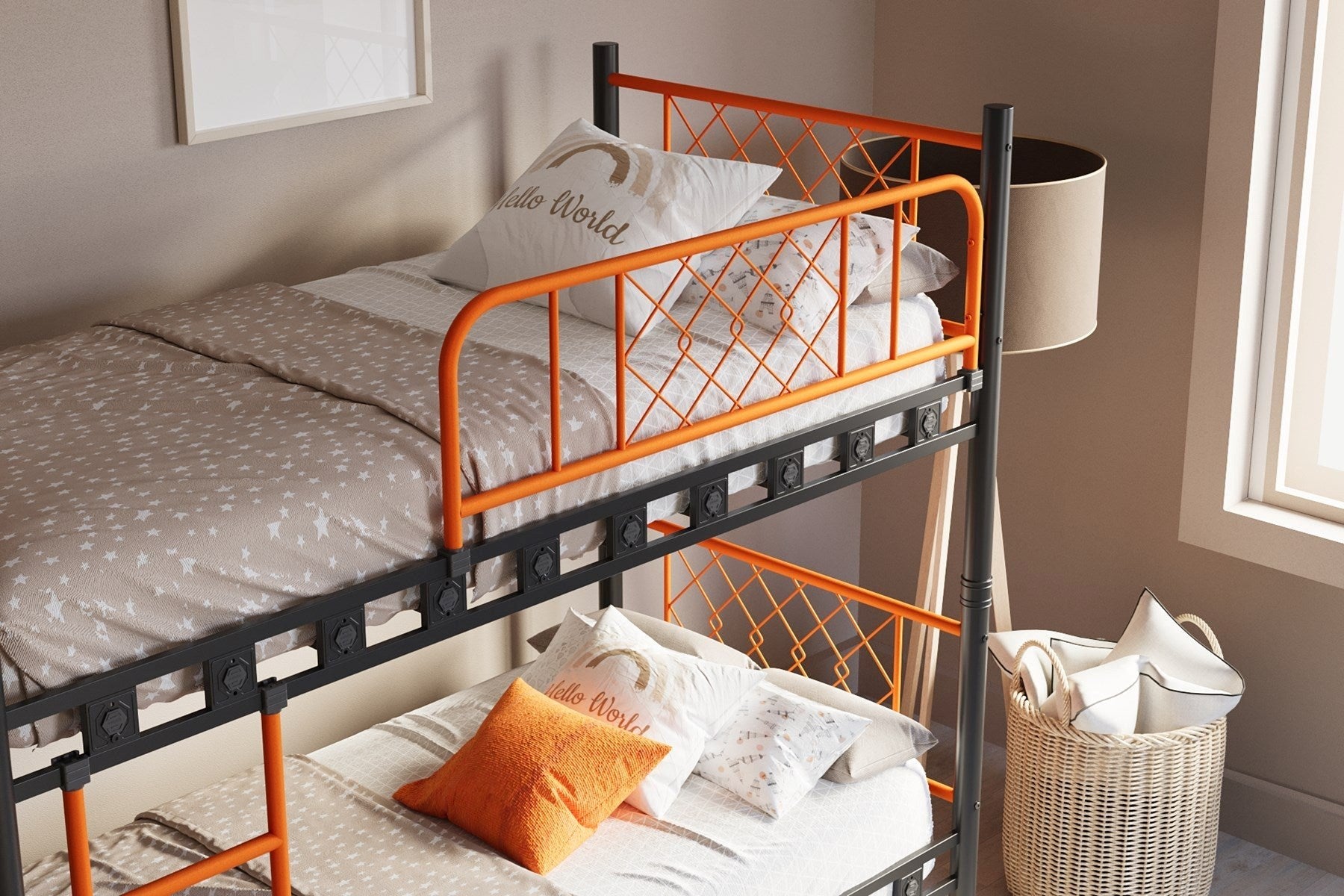 Argimo Metis Genç Çocuk Yatak Odası Metal Ranza ve Karyola