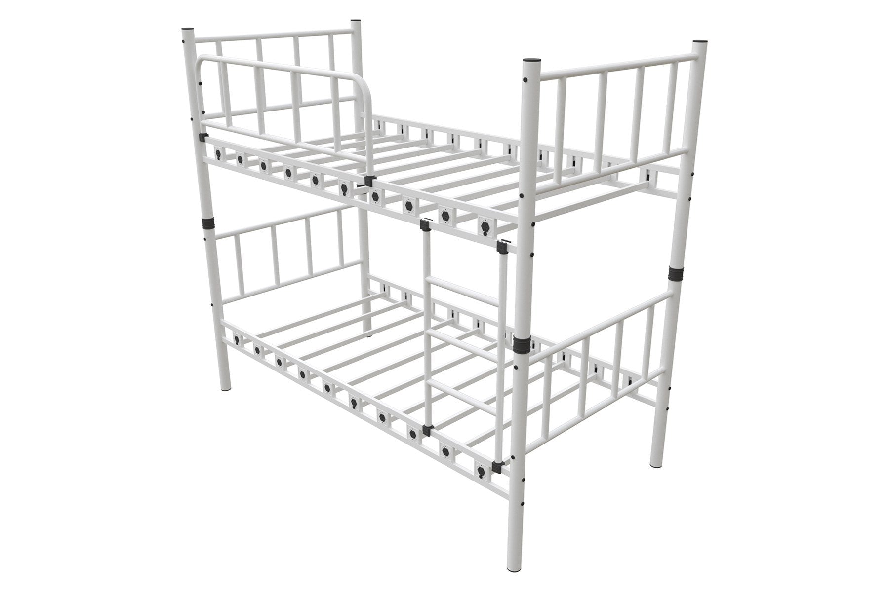 Argimo Zambak Genç Çocuk Yatak Odası Beyaz Metal Ranza ve Karyola