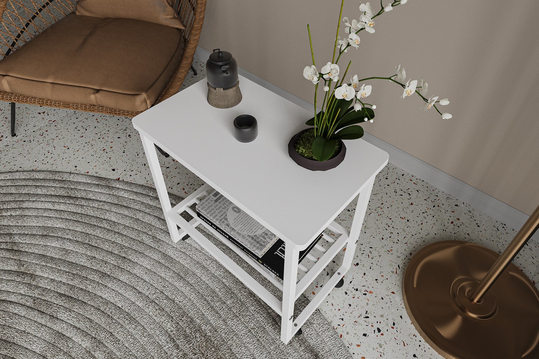 Argimo Legno Metal Baş Ucu Komodin