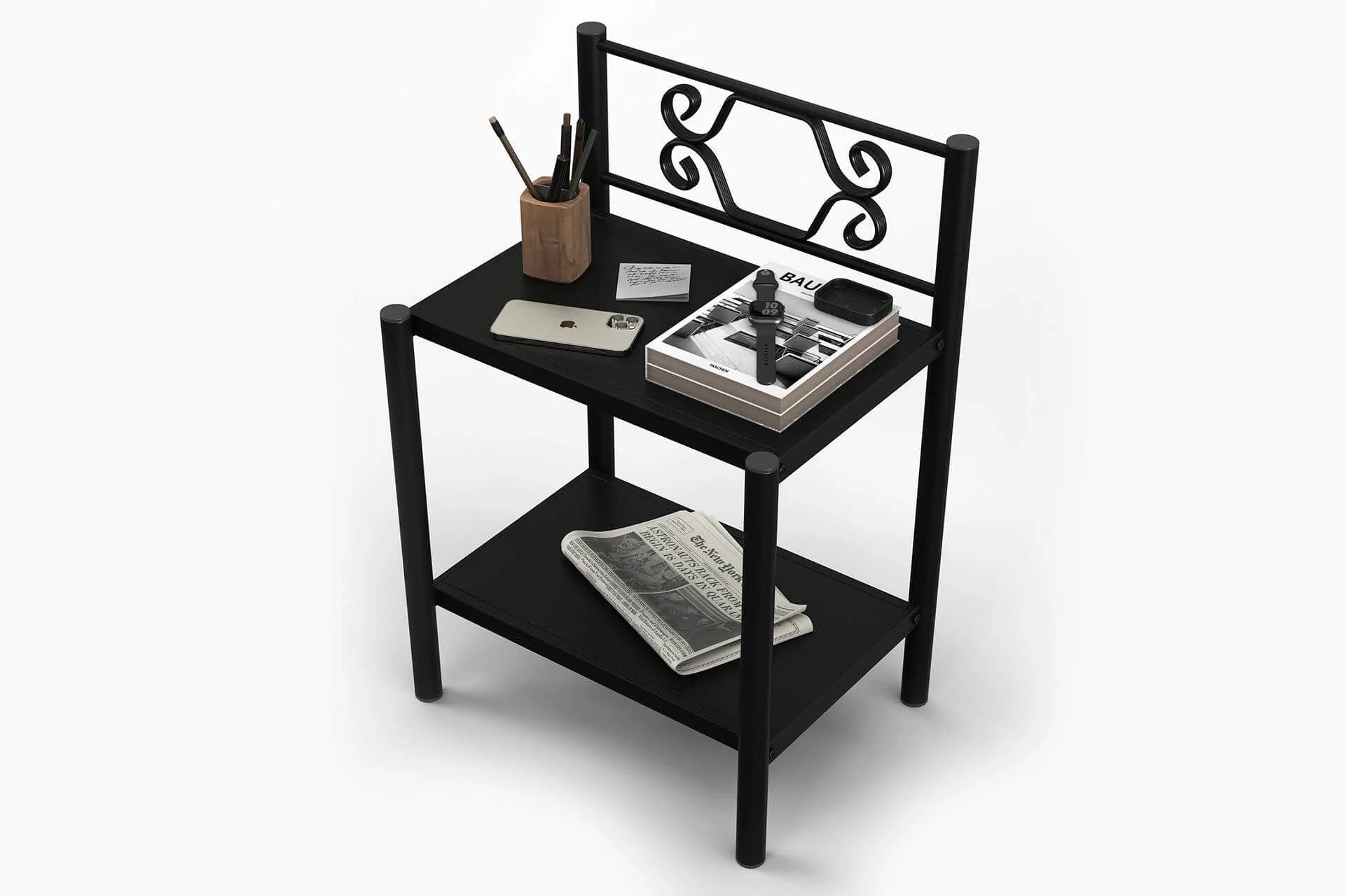Argimo Leda Retro Ferforje Metal Komodin Argimo