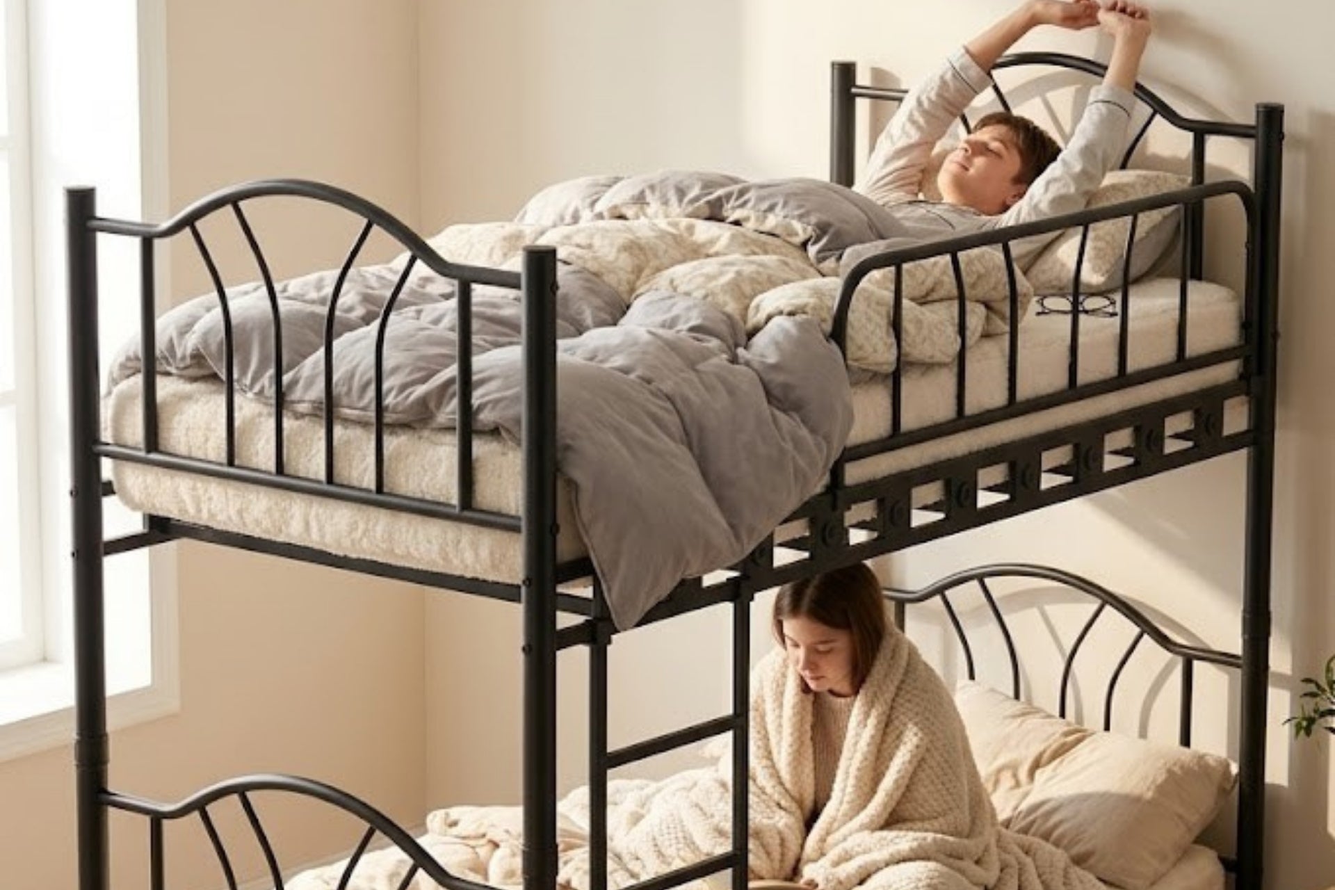 Argimo Bella Genç Çocuk Yatak Odası Metal Ranza ve Karyola