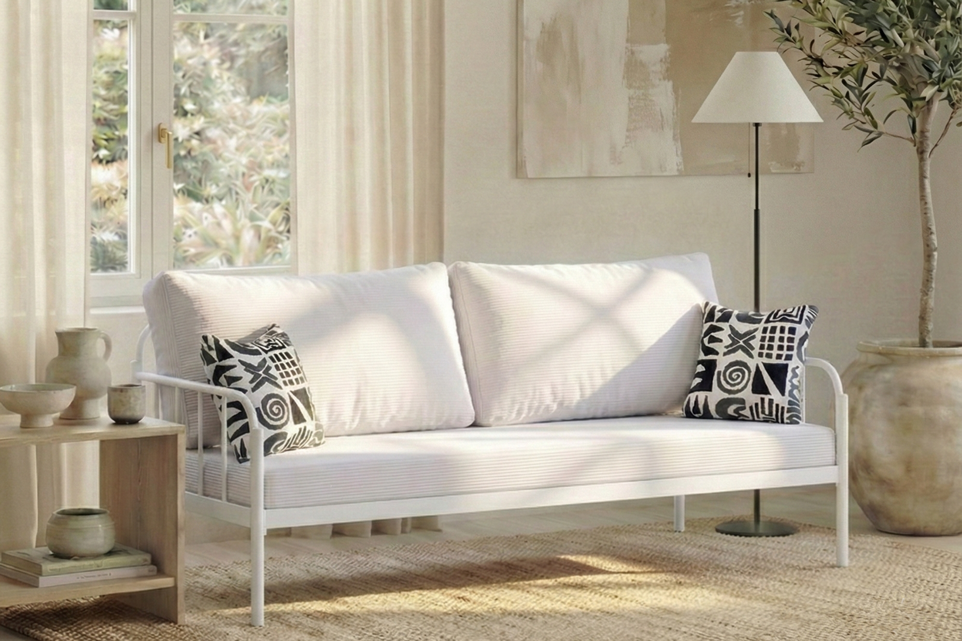 Argimo Sofia Kırlentli Minderli Metal Karyola