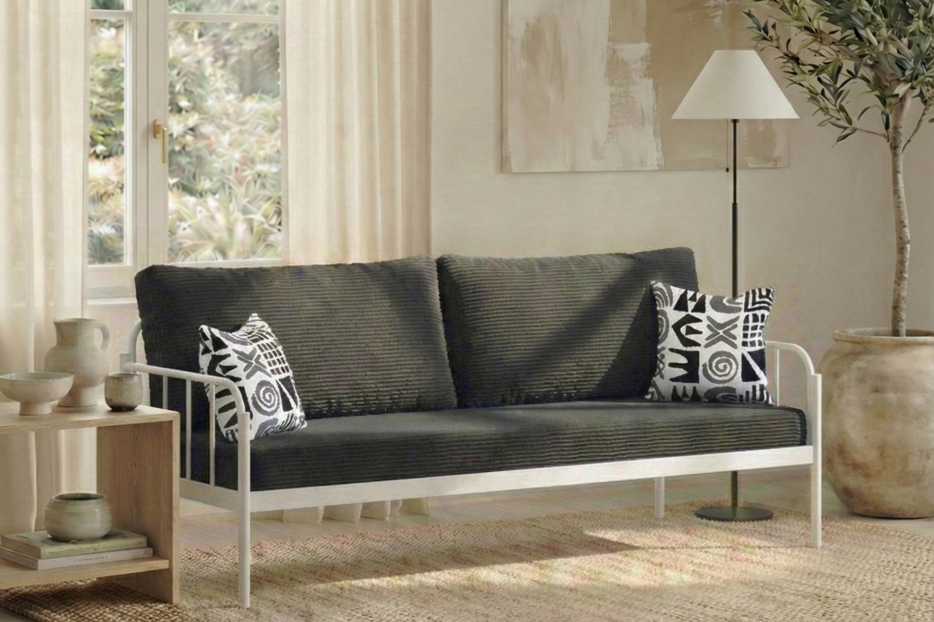 Argimo Sofia Kırlentli Minderli Metal Karyola