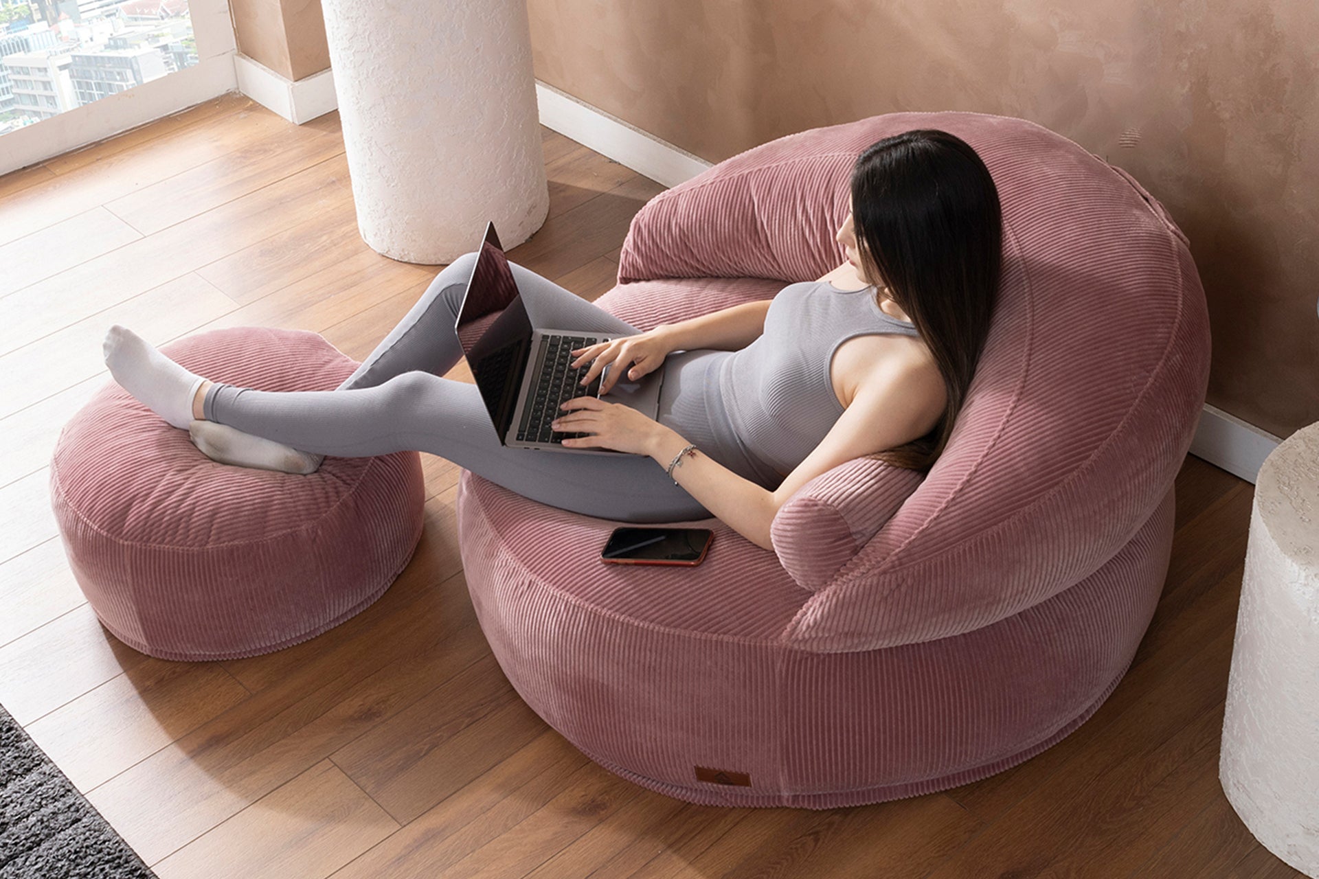 Argimo Elissa Yıkanabilir Tek Kişilik Berjer Puf Dinlenme Koltuğu