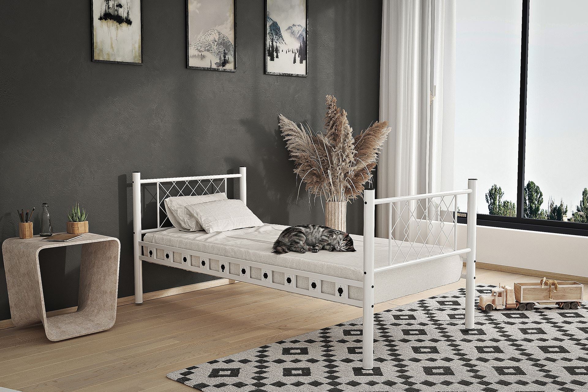 Argimo Metis Tek Kişilik Metal Karyola