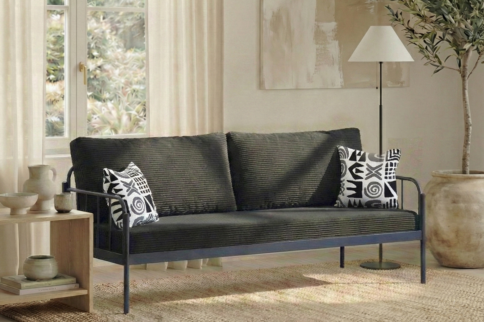 Argimo Sofia Kırlentli Minderli Metal Karyola