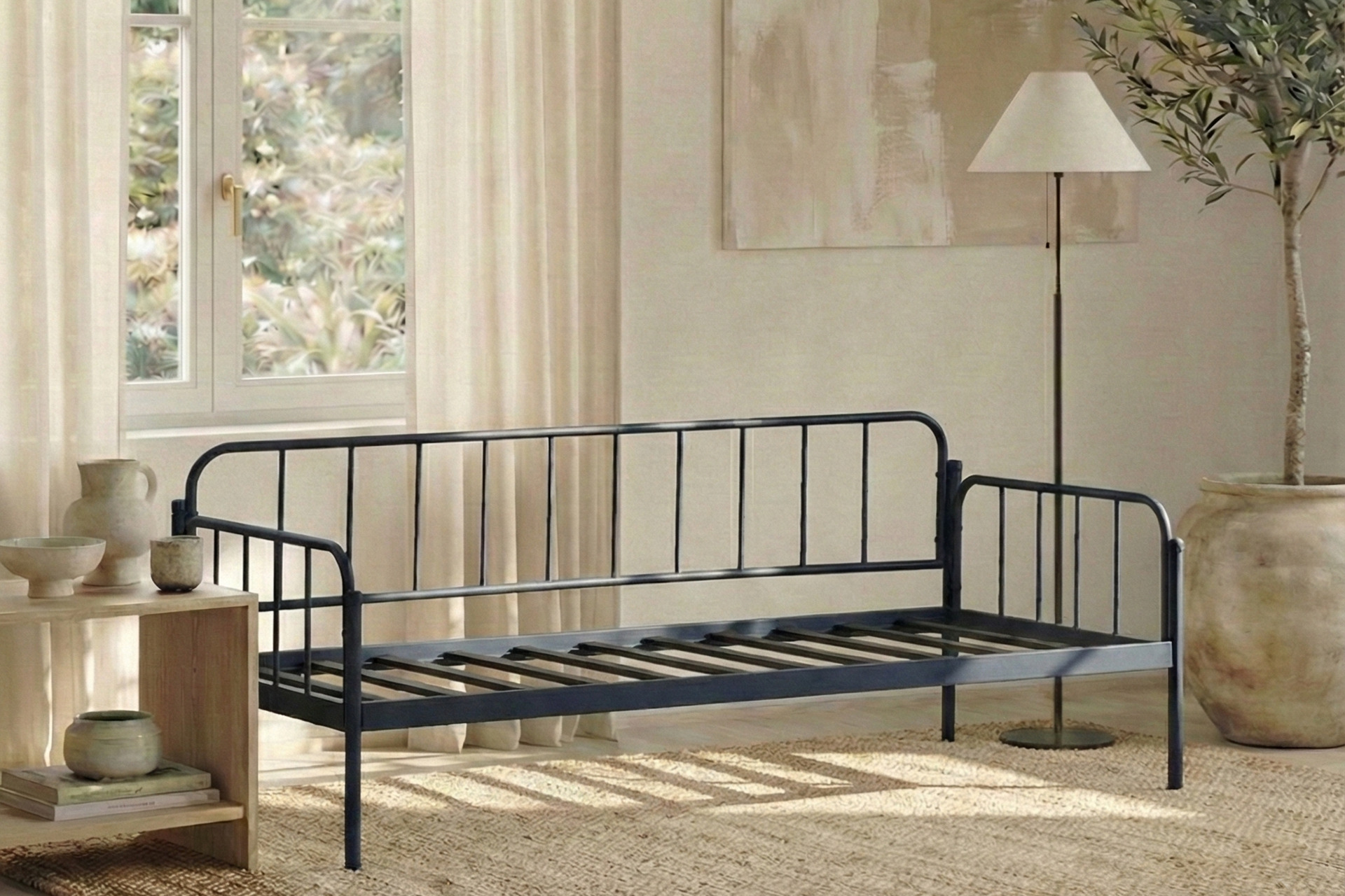 Argimo Sofia Kırlentli Minderli Metal Karyola