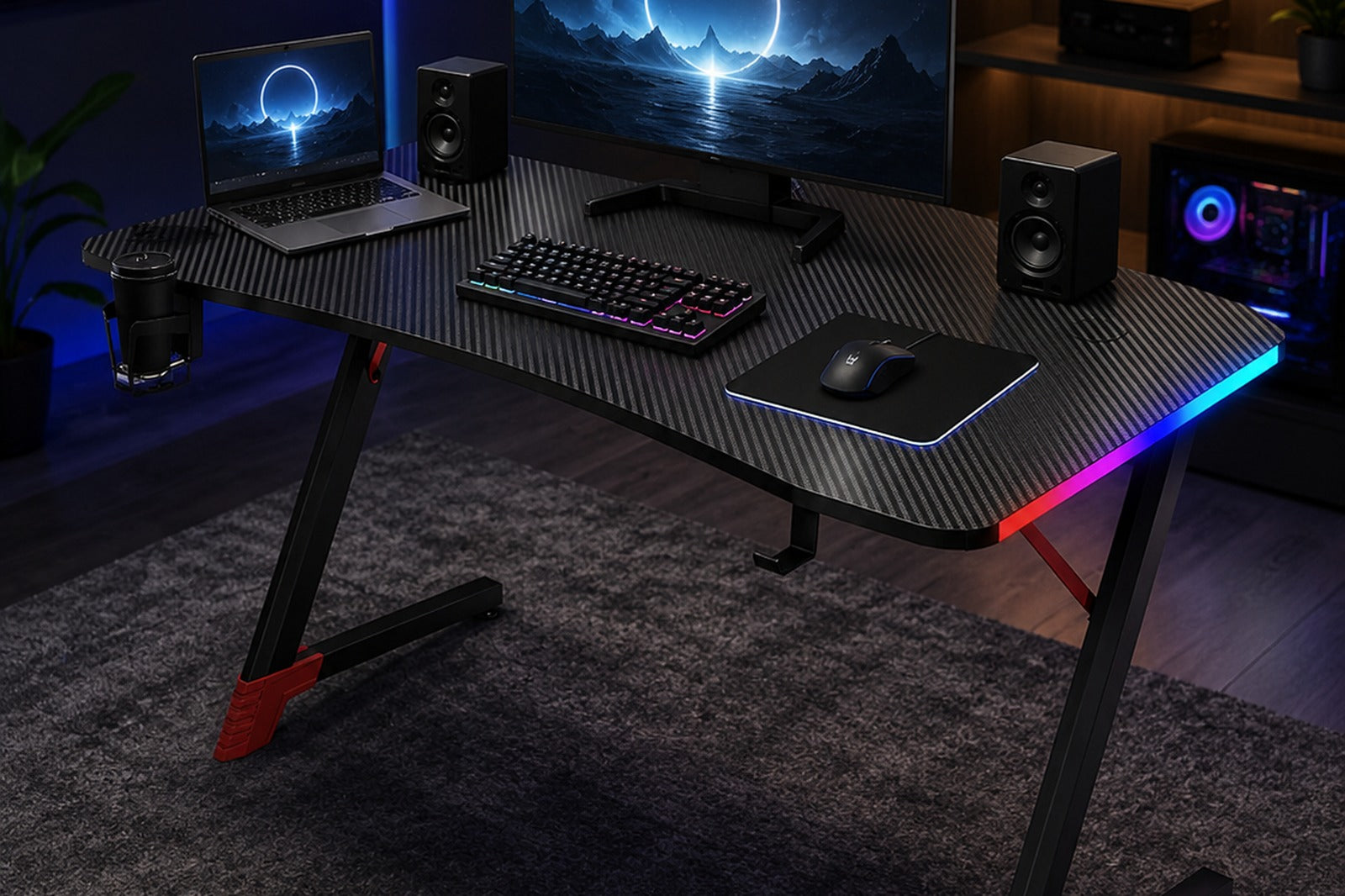 Argimo Storm RGB Aydınlatmalı Oyuncu Masası