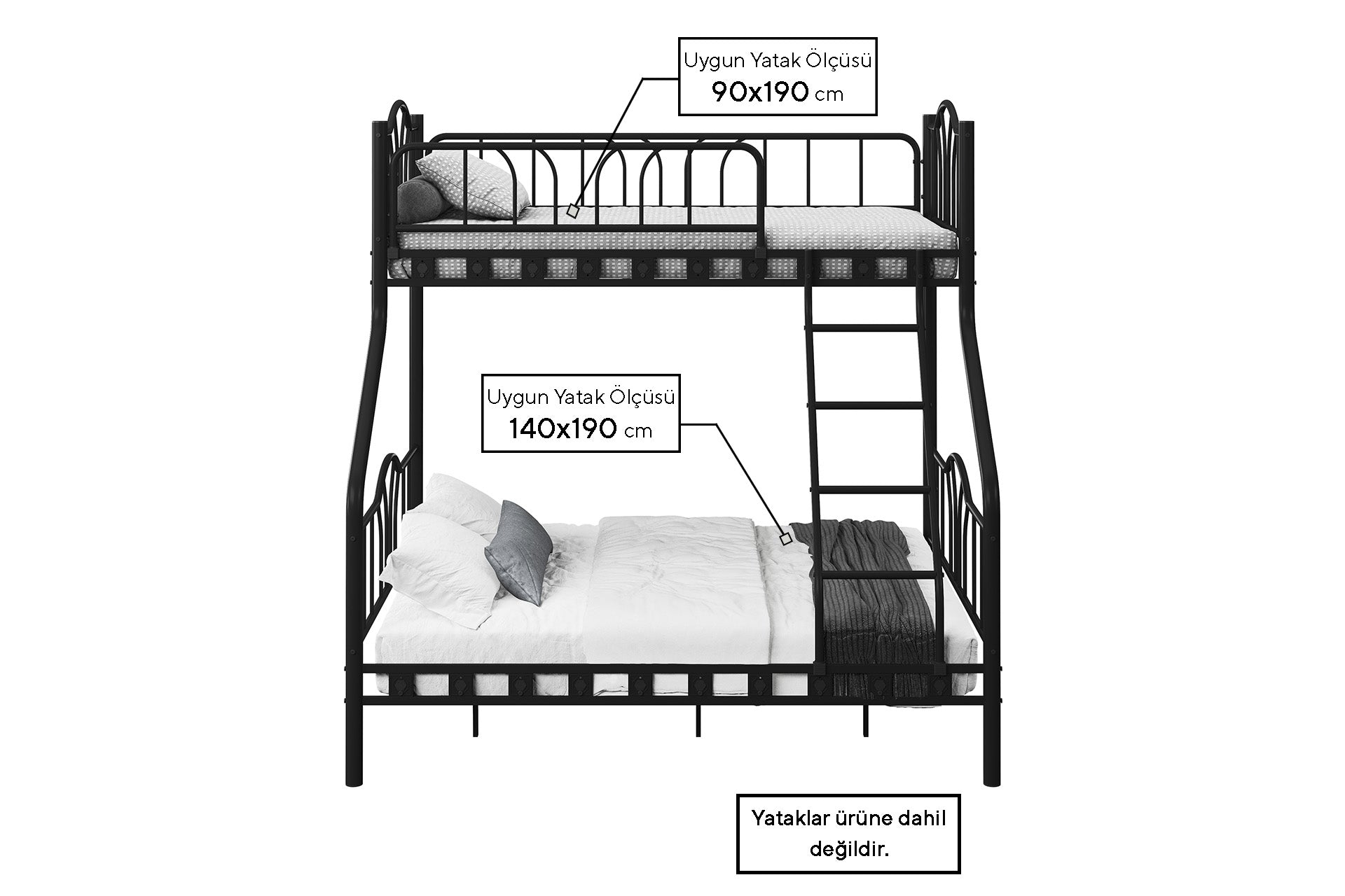 Argimo İmaj 3 Kişilik Ebeveyn 3'lü Metal Ranza