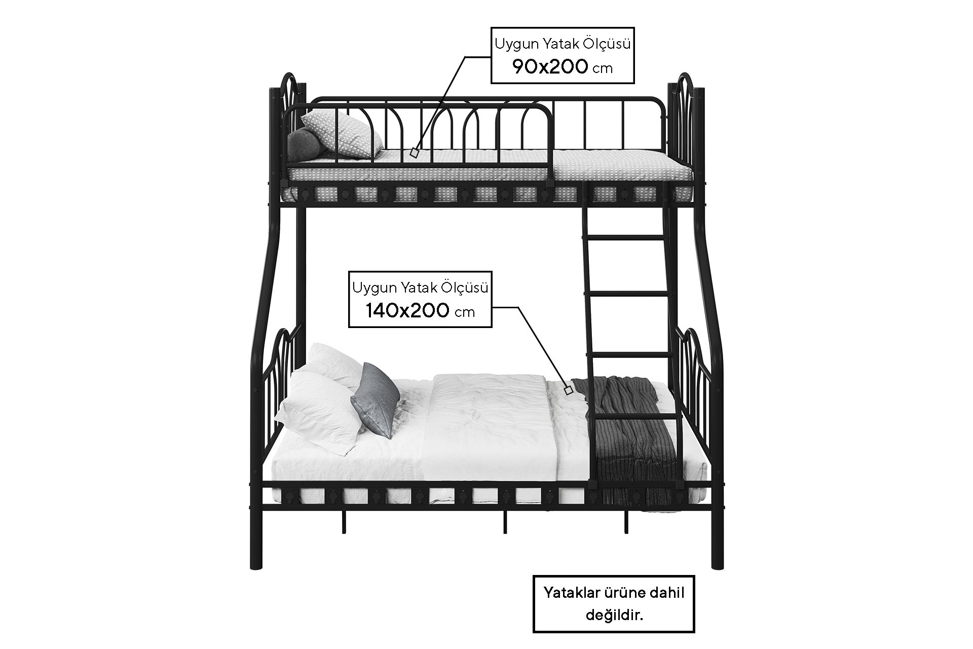 Argimo İmaj 3 Kişilik Ebeveyn 3'lü Metal Ranza