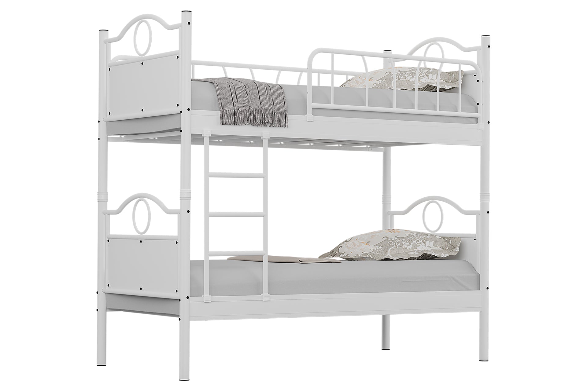 Argimo Zümrüt Genç Çocuk Odası Beyaz Metal Ranza ve Karyola