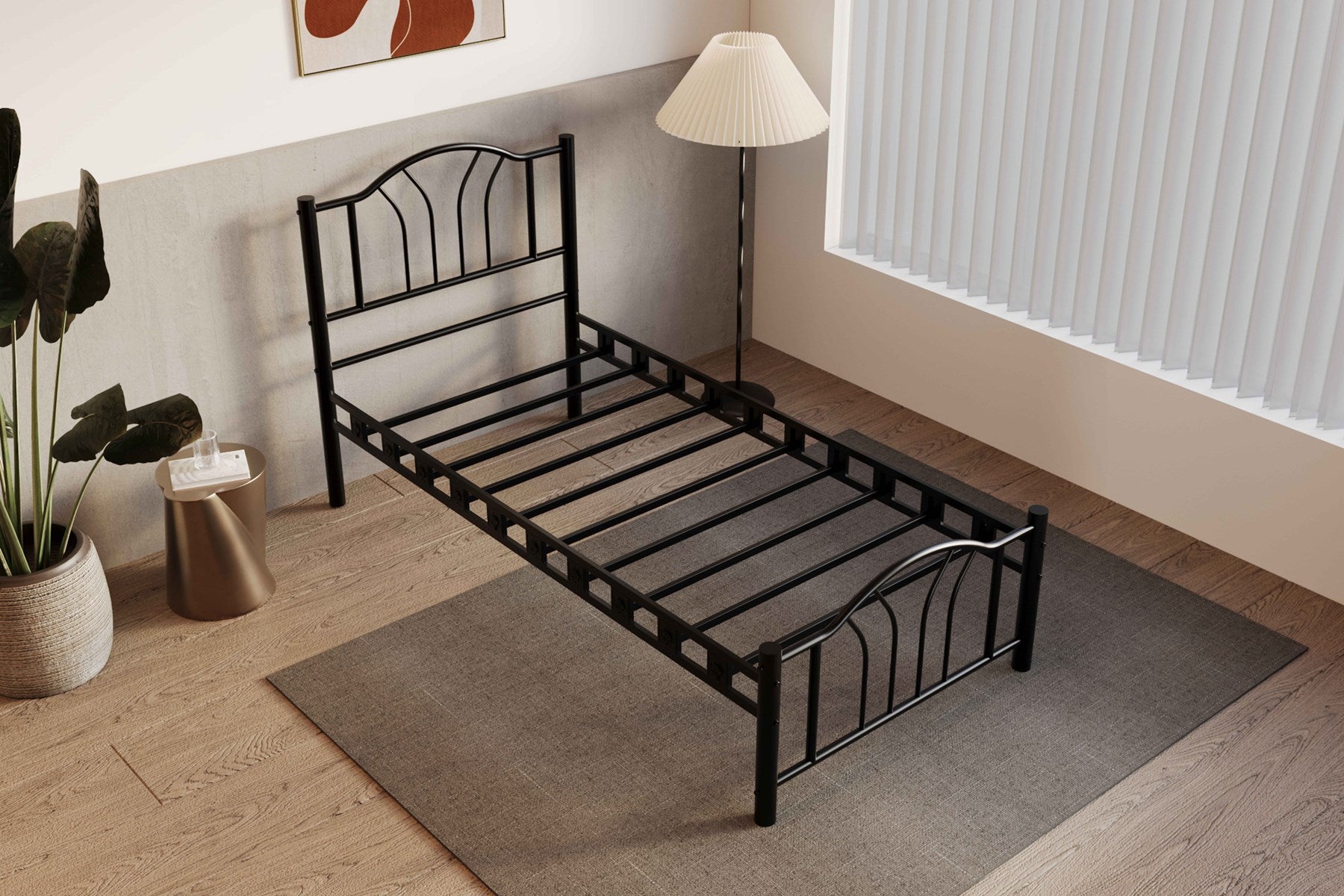 Argimo Bella Tek Kişilik Ferforje Metal Karyola