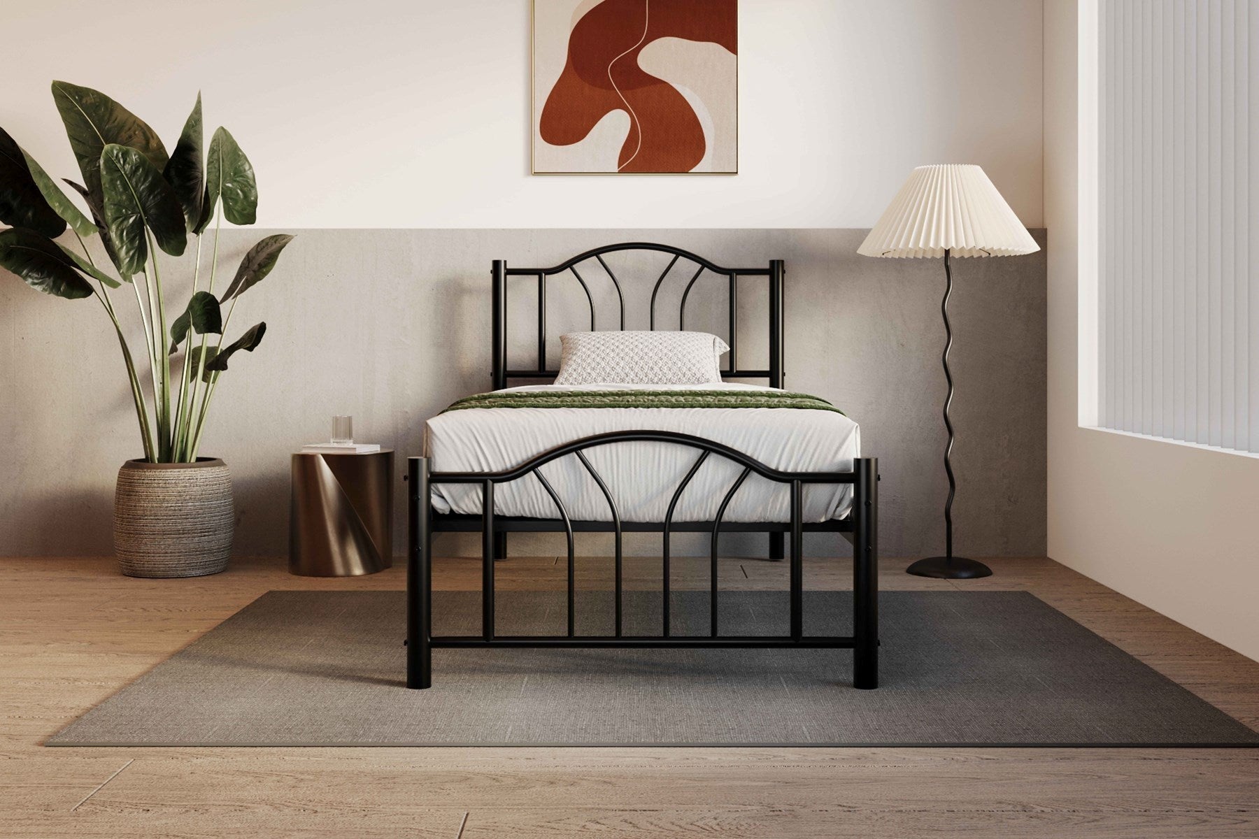 Argimo Bella Tek Kişilik Ferforje Metal Karyola