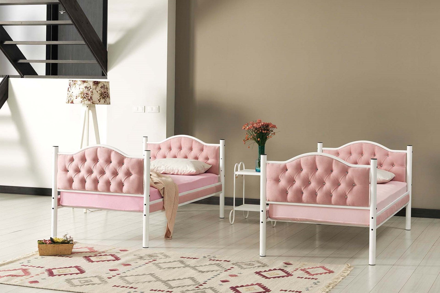 Argimo Melis Çift Katlı Metal Ranza ve Karyola