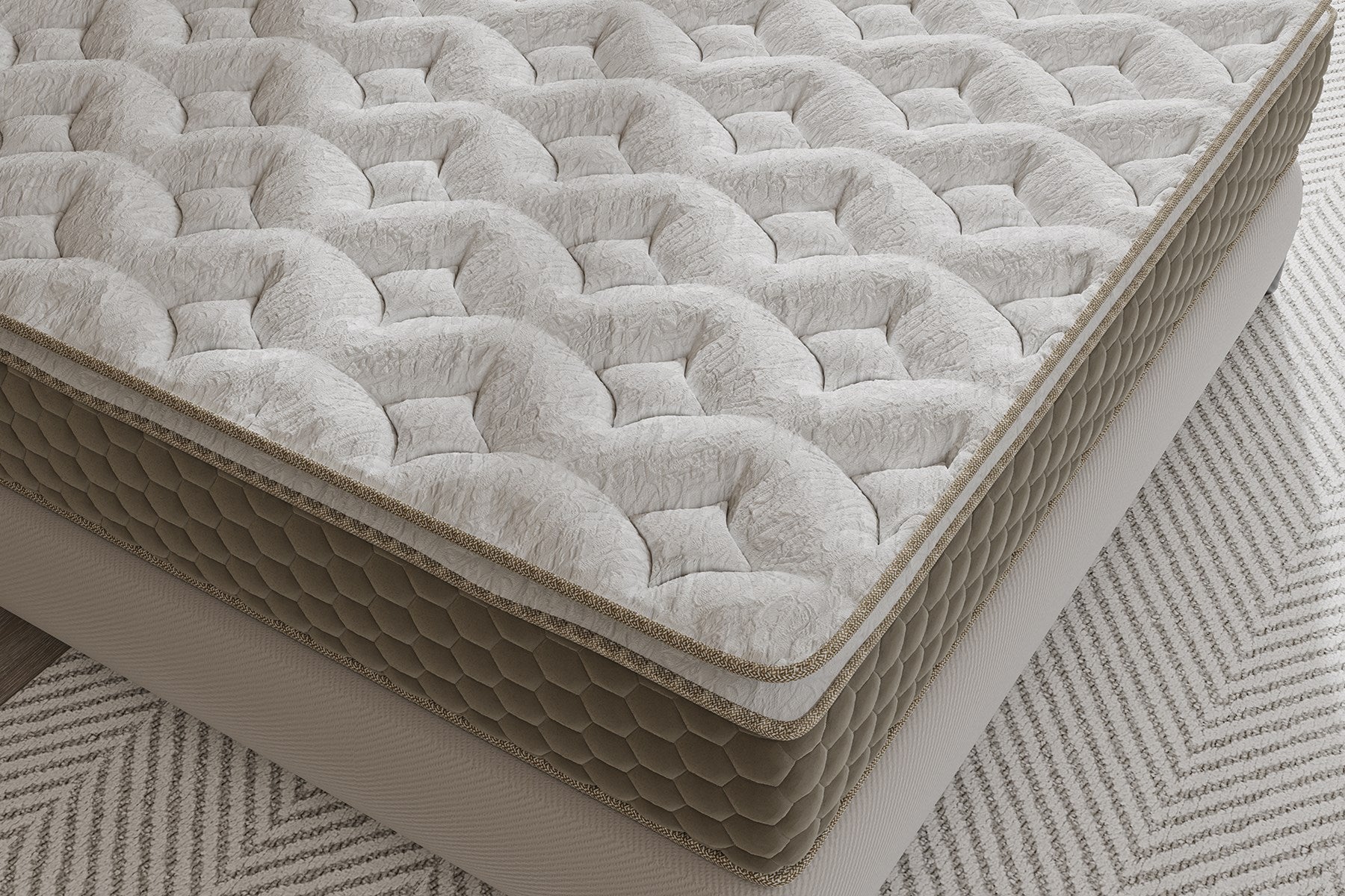 Argimo Mocha Çift Kişilik Pedli Paket Yaylı Yatak 30 cm