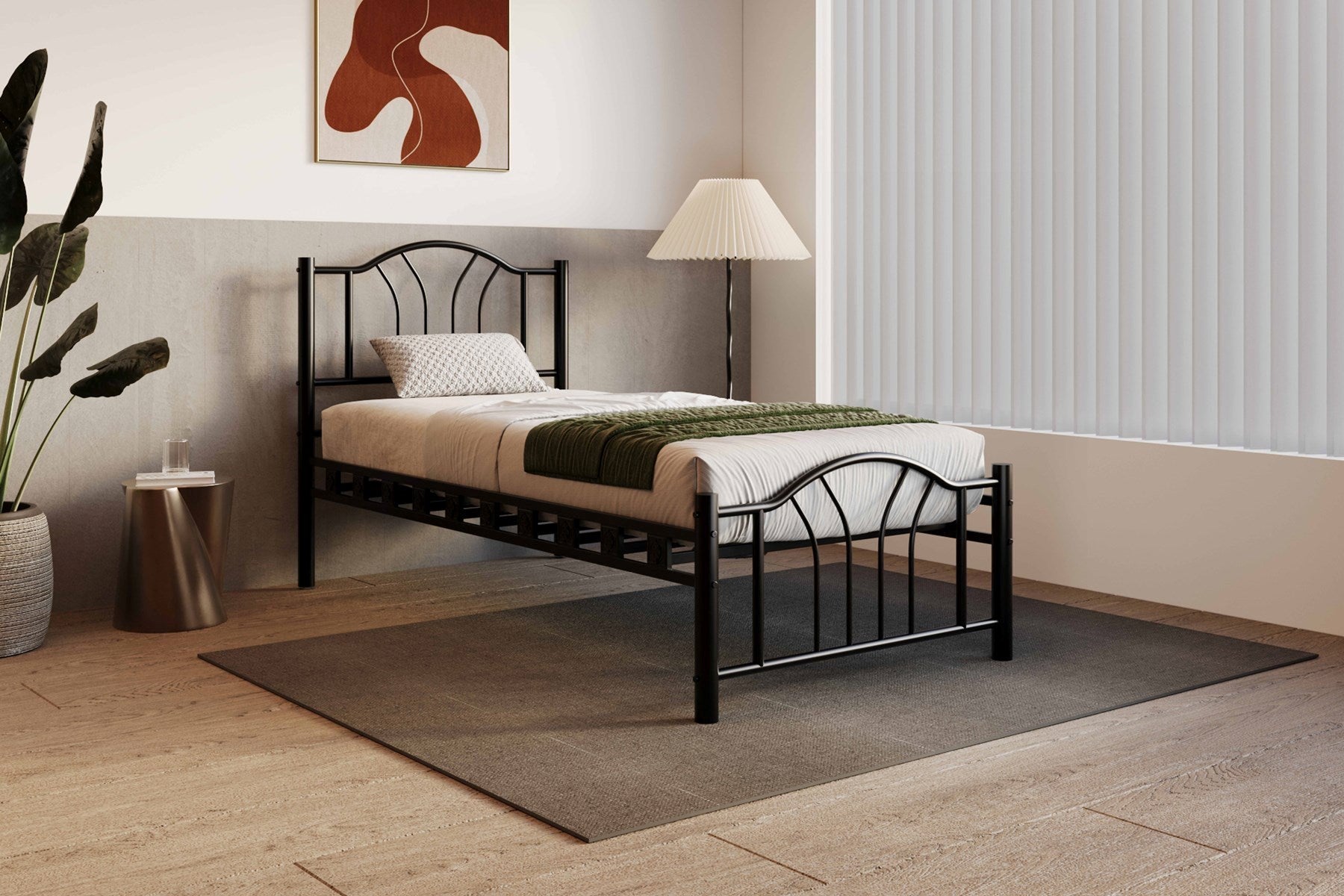 Argimo Bella Tek Kişilik Ferforje Metal Karyola