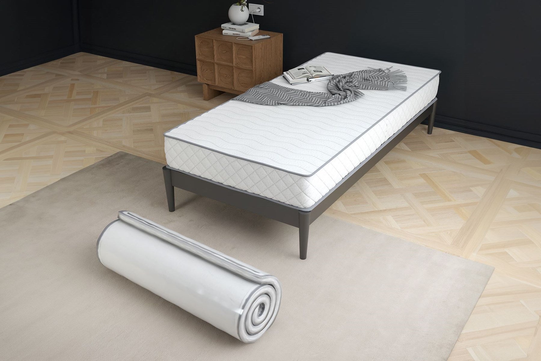 Argimo Cloud Tek Kişilik Yaylı Yatak