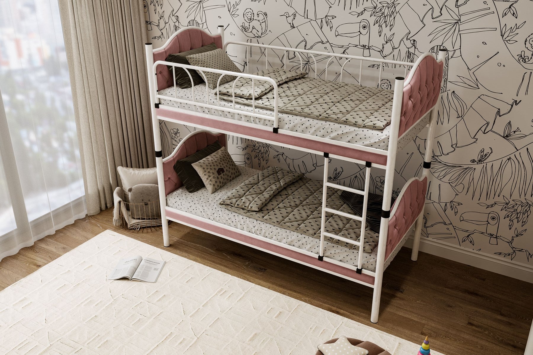 Argimo Melis Çift Katlı Metal Ranza ve Karyola