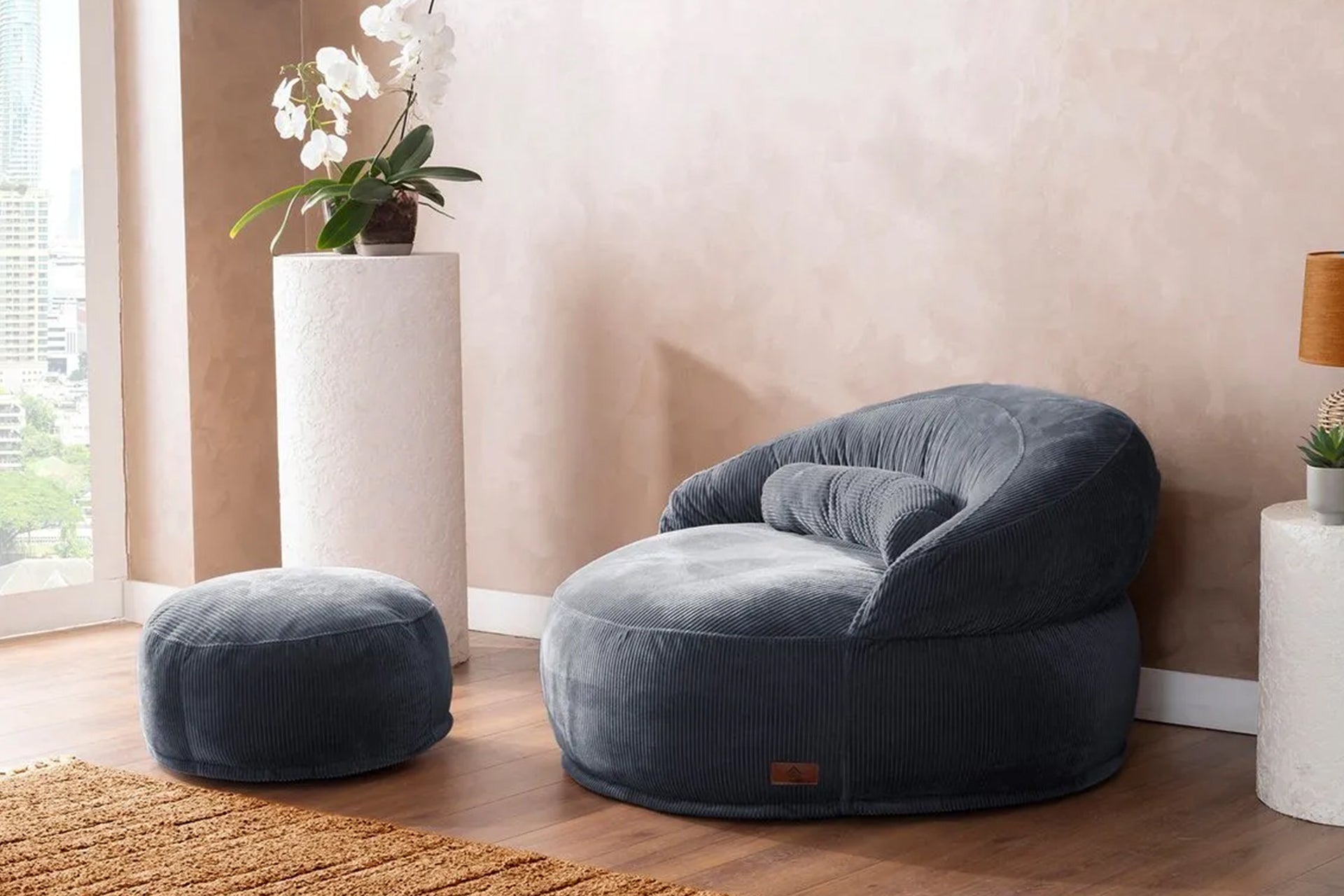 Argimo Elissa Yıkanabilir Tek Kişilik Berjer Puf Dinlenme Koltuğu