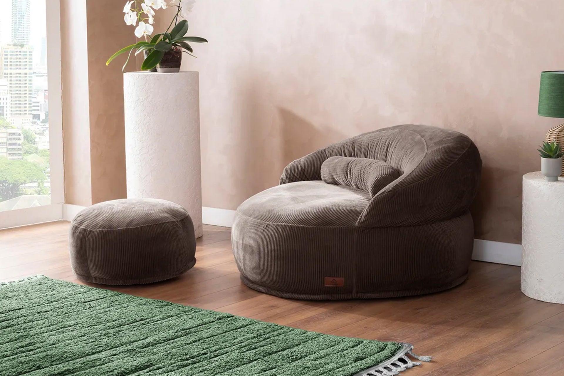 Argimo Elissa Yıkanabilir Tek Kişilik Berjer Puf Dinlenme Koltuğu