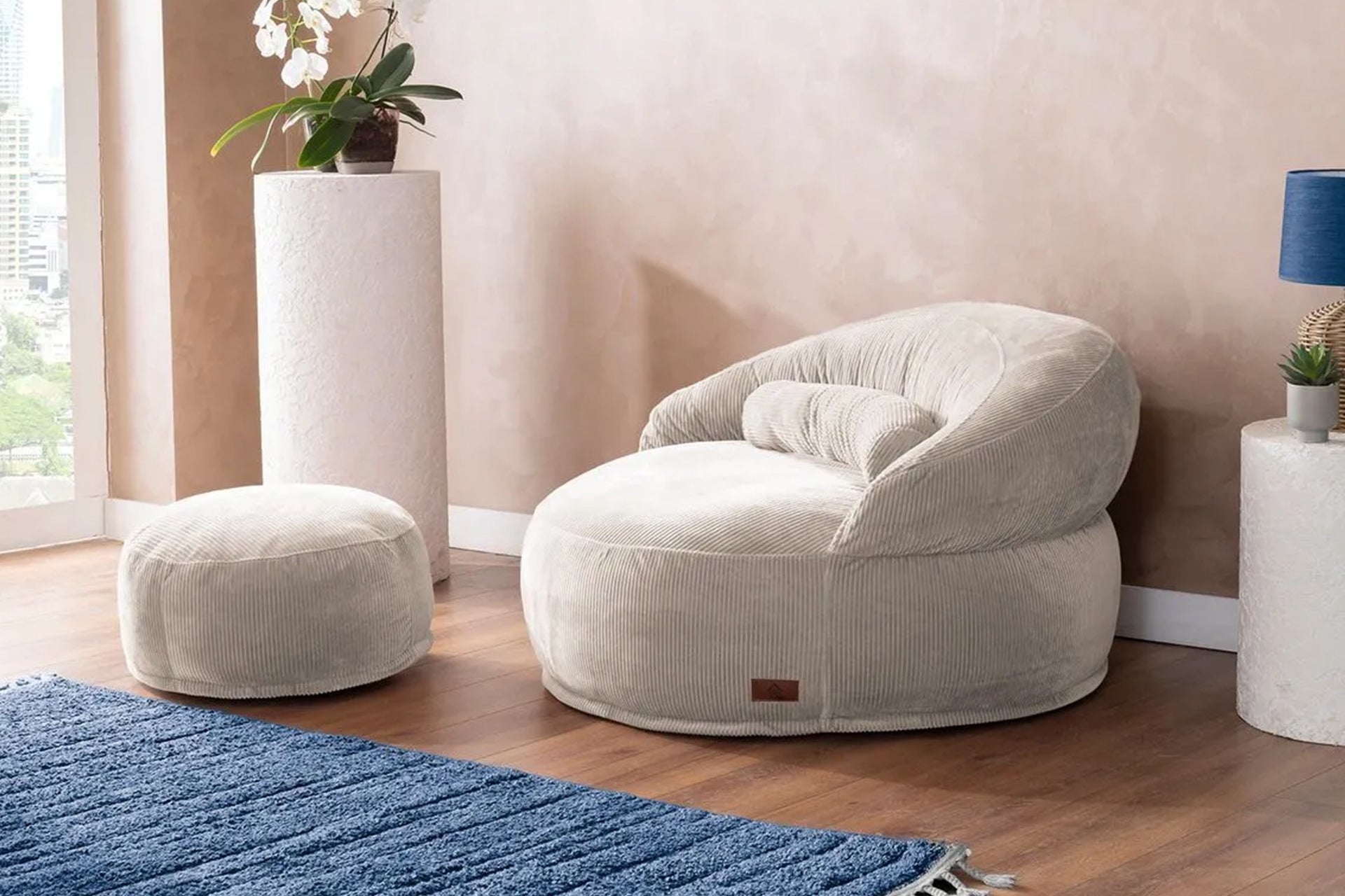 Argimo Elissa Yıkanabilir Tek Kişilik Berjer Puf Dinlenme Koltuğu