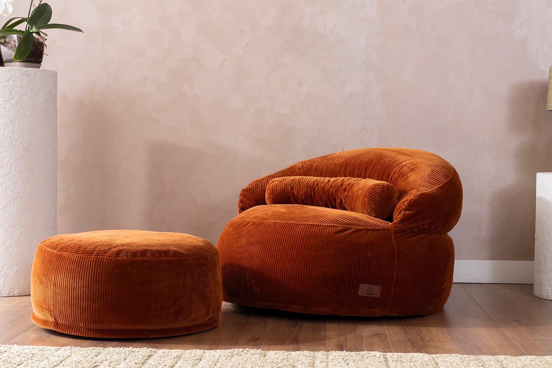 Argimo Elissa Yıkanabilir Tek Kişilik Berjer Puf Dinlenme Koltuğu