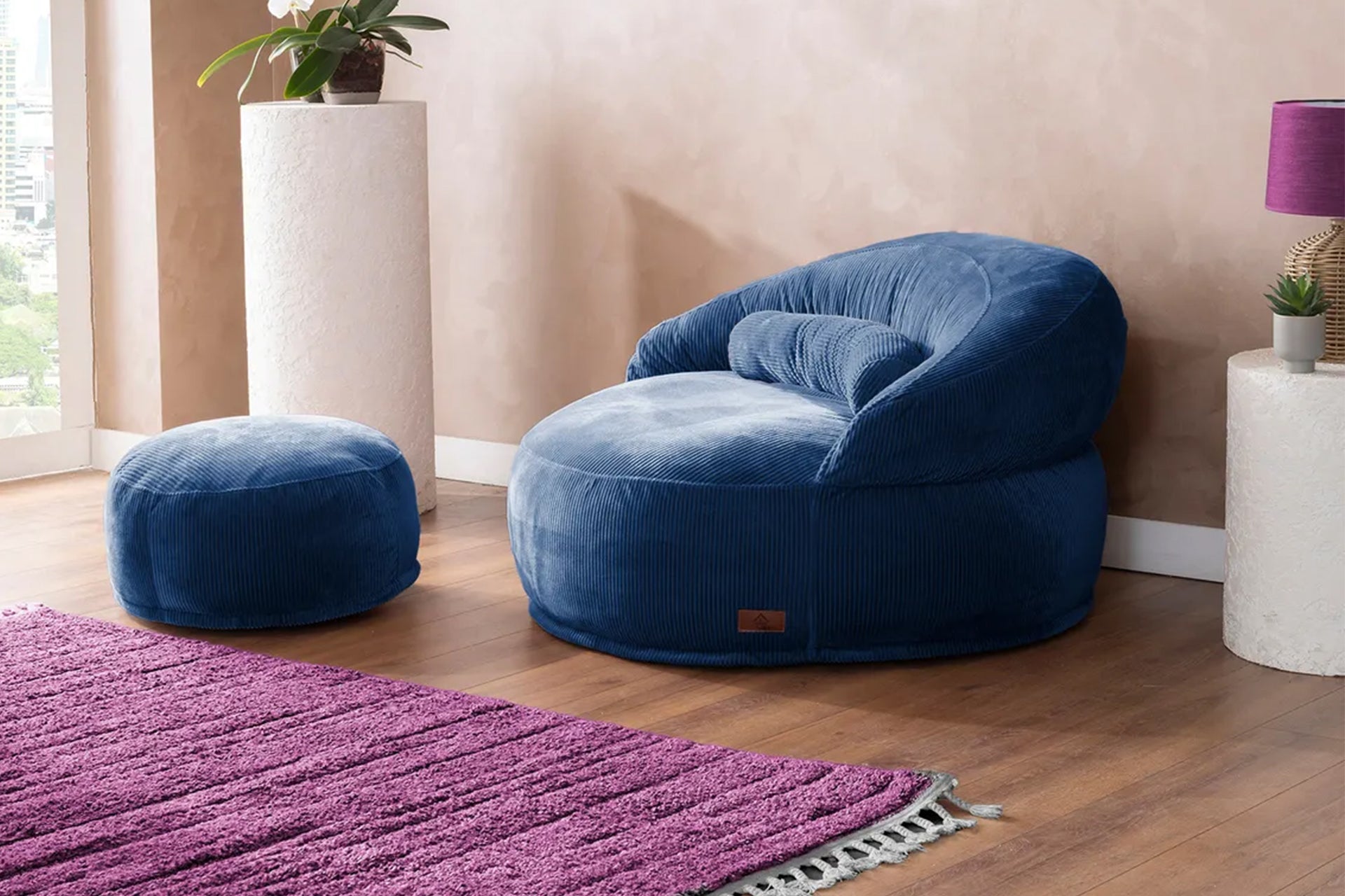 Argimo Elissa Yıkanabilir Tek Kişilik Berjer Puf Dinlenme Koltuğu