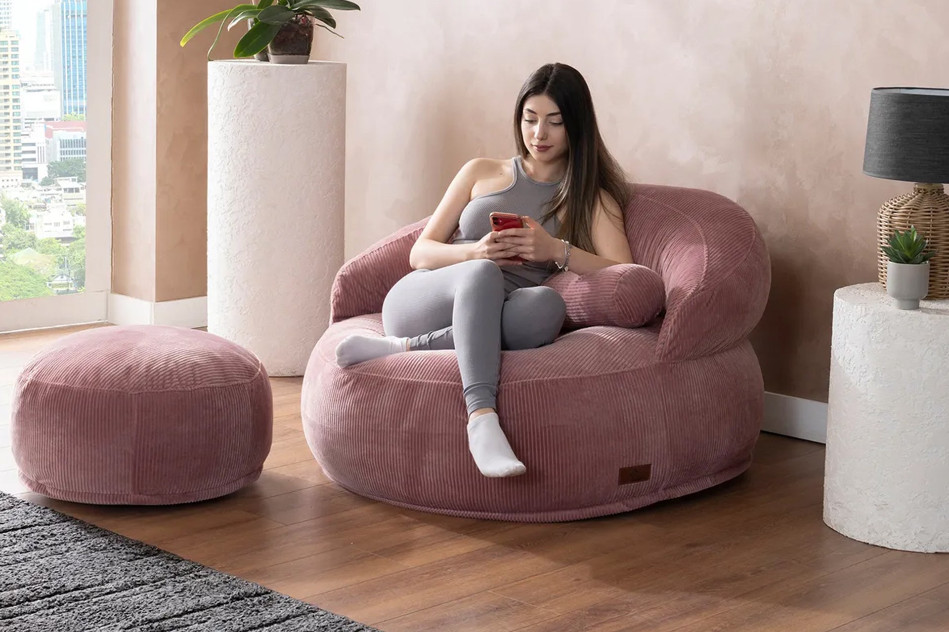 Argimo Elissa Yıkanabilir Tek Kişilik Berjer Puf Dinlenme Koltuğu