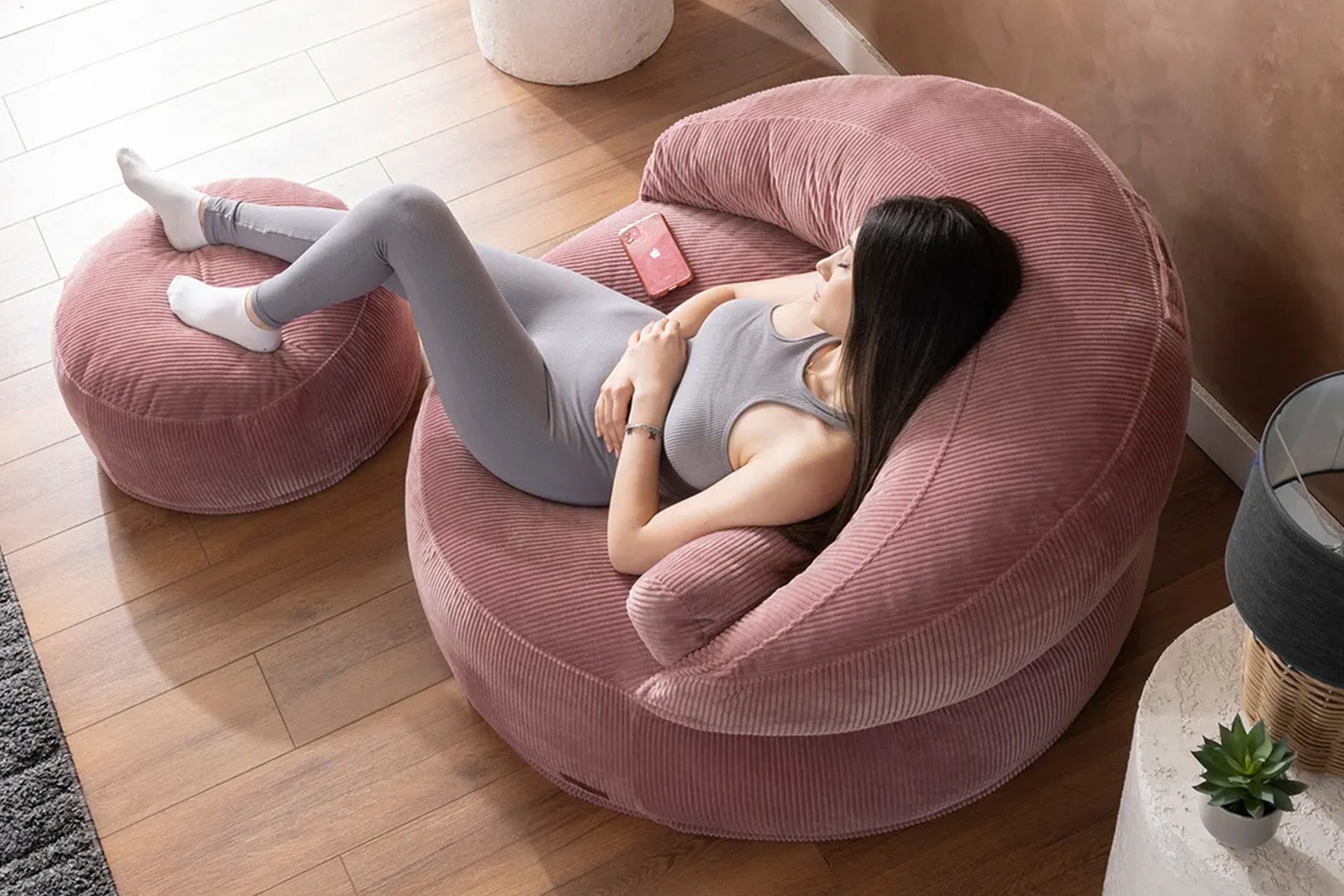 Argimo Elissa Yıkanabilir Tek Kişilik Berjer Puf Dinlenme Koltuğu