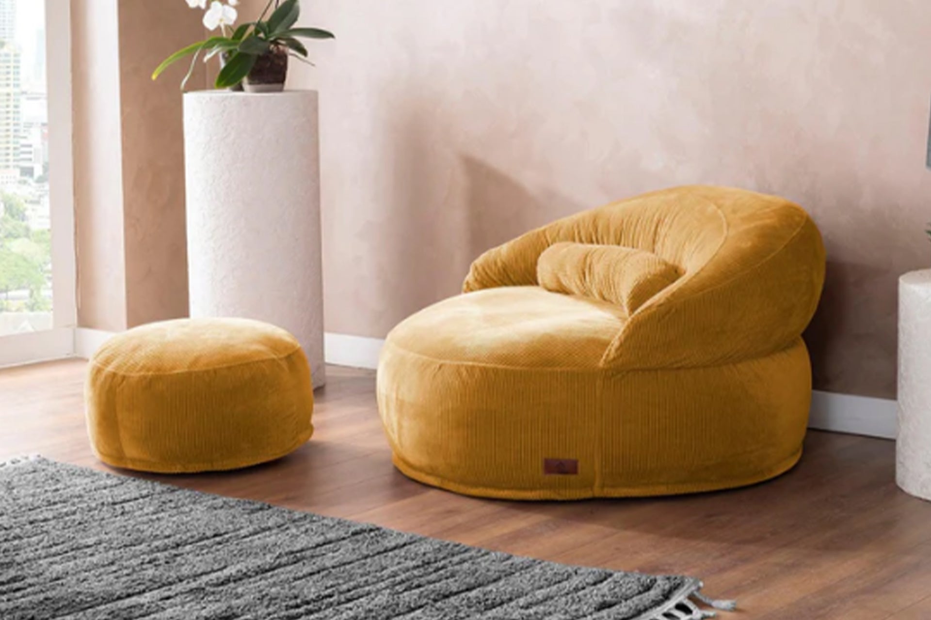 Argimo Elissa Yıkanabilir Tek Kişilik Berjer Puf Dinlenme Koltuğu